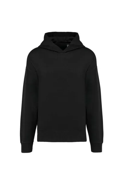  Unisex flis hoodie predimenzioniranog kroja - Kariban Crna