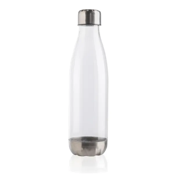  Leakproof water bottle with stainless steel lid - XD Collection Transparent 