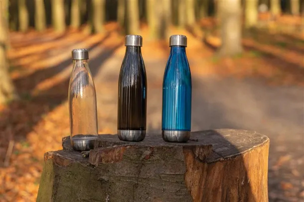  Leakproof water bottle with stainless steel lid - XD Collection Transparent 