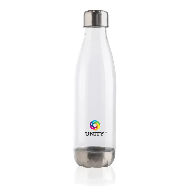  Leakproof water bottle with stainless steel lid - XD Collection Transparent 