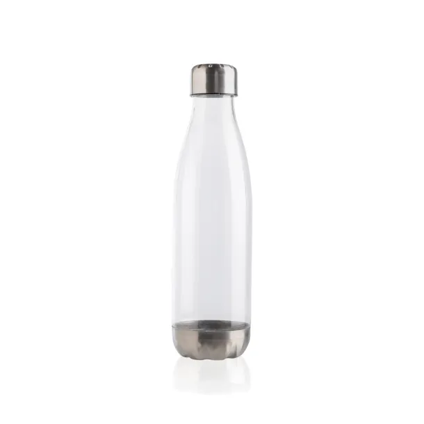  Leakproof water bottle with stainless steel lid - XD Collection Transparent 