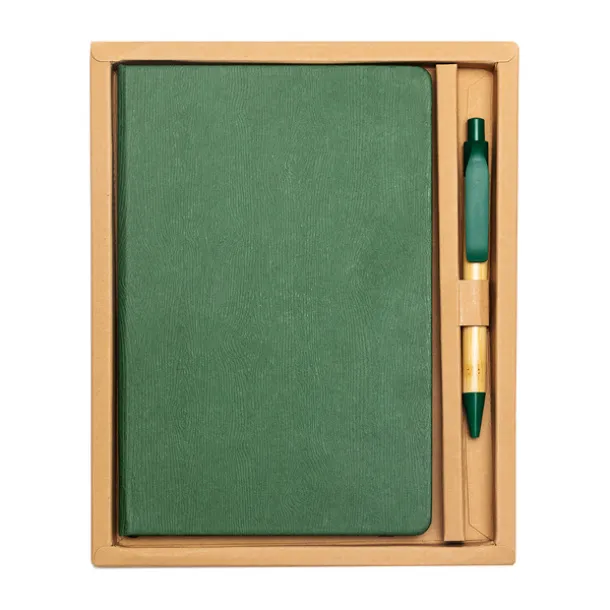 FOREST pen and notebook gift set Green