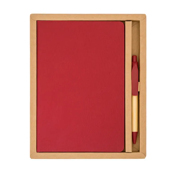 FOREST pen and notebook gift set Red