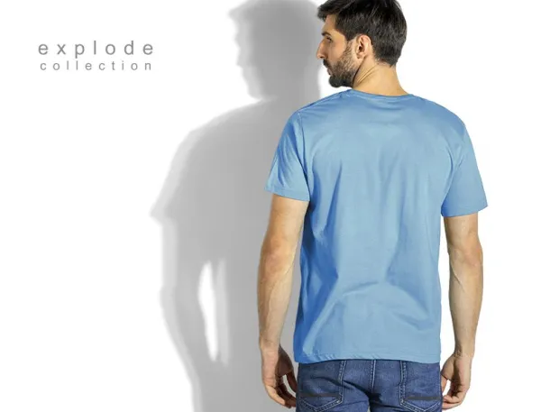 MASTER MEN men’s t-shirt 100% cotton - EXPLODE Light blue