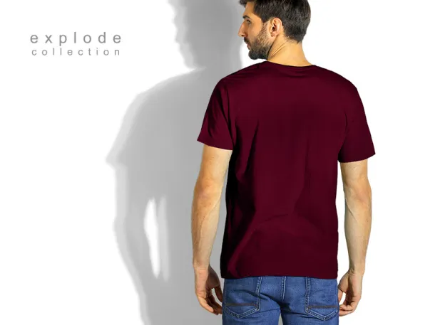 MASTER MEN men’s t-shirt 100% cotton - EXPLODE Burgundy