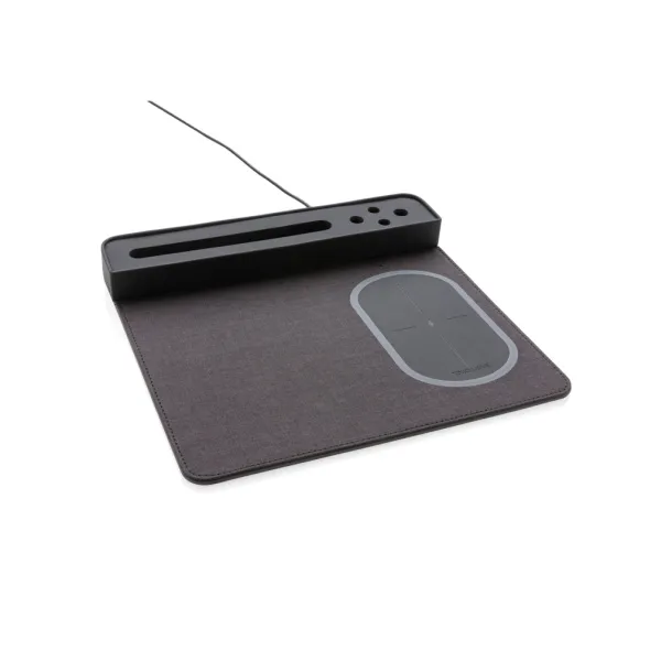  Air mousepad with 5W wireless charging and USB - XD Xclusive Black 