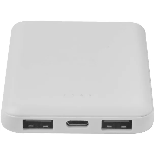 Asama 5000 mAh Type-C recycled plastic power bank - Unbranded White