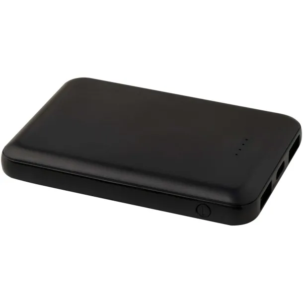 Asama 5000 mAh Type-C recycled plastic power bank - Unbranded Solid black