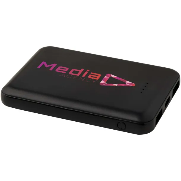 Asama Type-C prijenosna baterija od reciklirane plastike, 5.000 mAh Crna