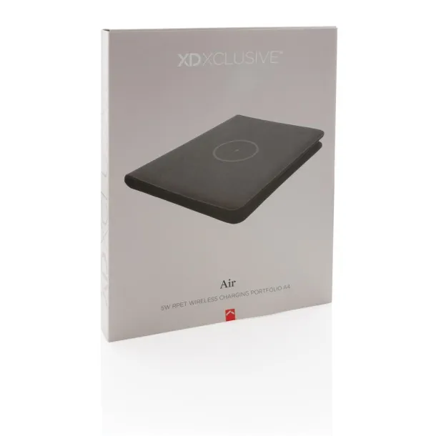  Air 5W RPET wireless charging portfolio A4 - XD Xclusive Black 