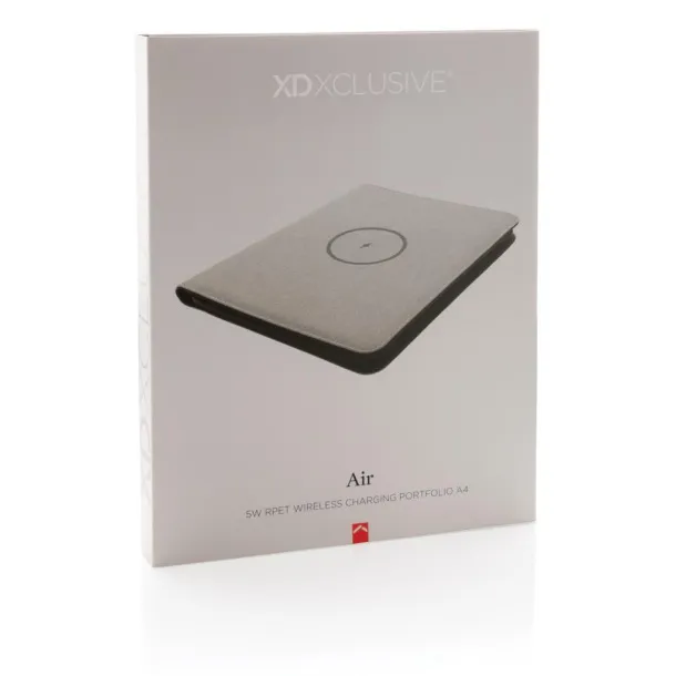  Air 5W RPET wireless charging portfolio A4 - XD Xclusive Grey