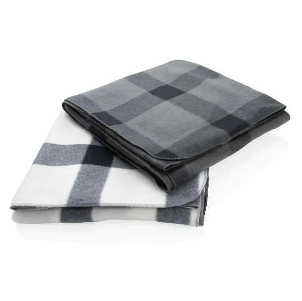  Soft plaid fleece blanket - XD Collection Anthracite 