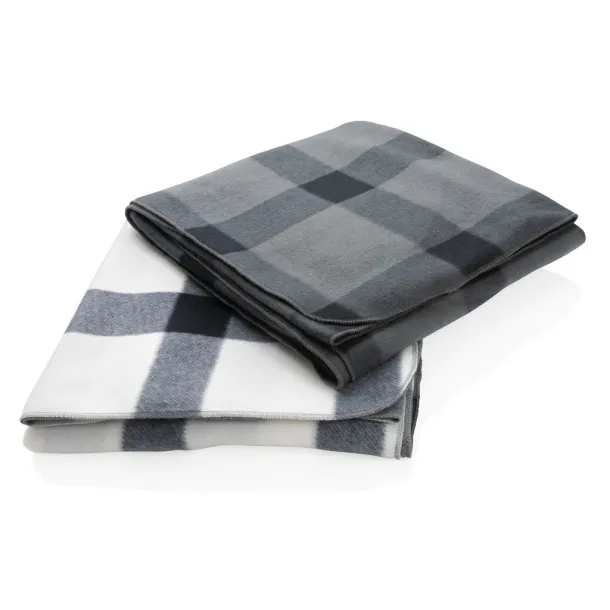  Soft plaid fleece blanket - XD Collection Anthracite 