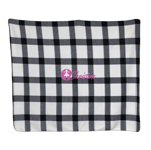  Soft plaid fleece blanket - XD Collection White 