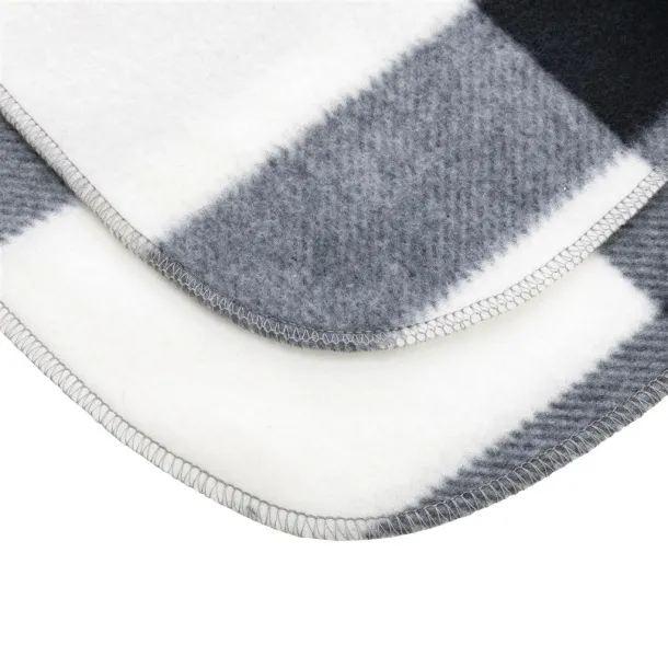  Soft plaid fleece blanket - XD Collection White 