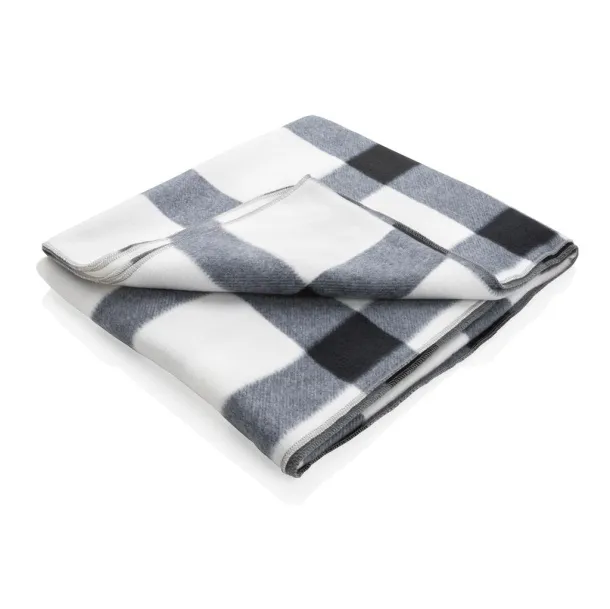  Soft plaid fleece blanket - XD Collection White 