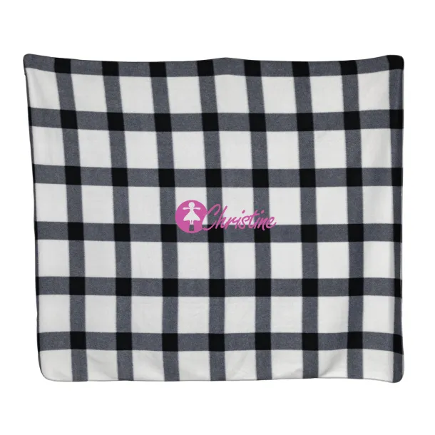  Soft plaid fleece blanket - XD Collection White 