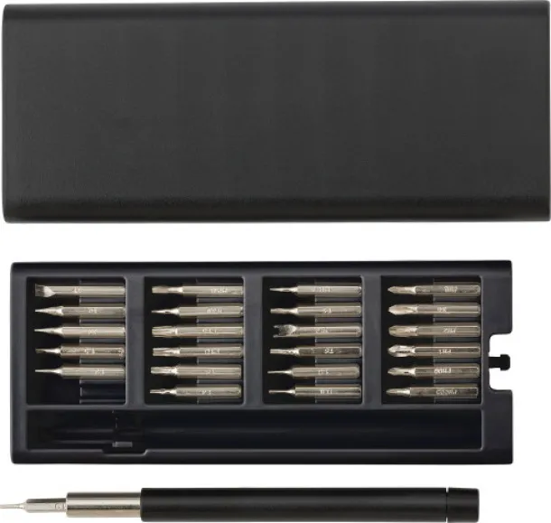 ARTHUR ABS and metal screwdriver set black