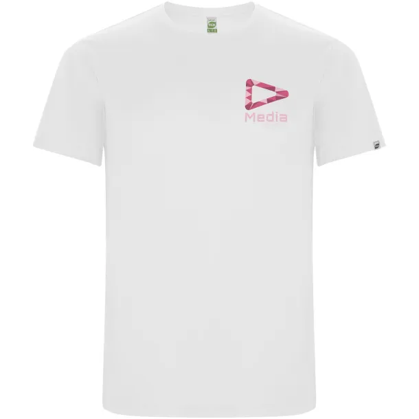 Imola short sleeve men's sports t-shirt - Roly White