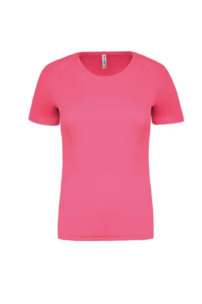  LADIES' SHORT-SLEEVED SPORTS T-SHIRT - Proact Fluorescent Pink