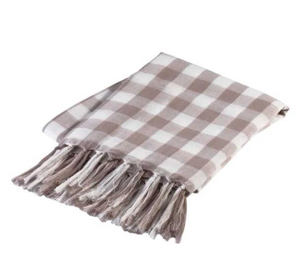  FRINGED SCARF - K-UP Natural Beige