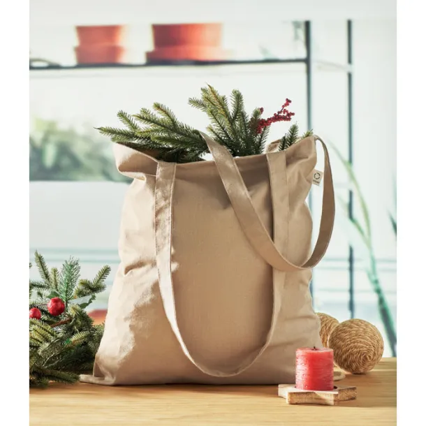 VIVEKA COLOUR Recycled cotton shopping bag khaki