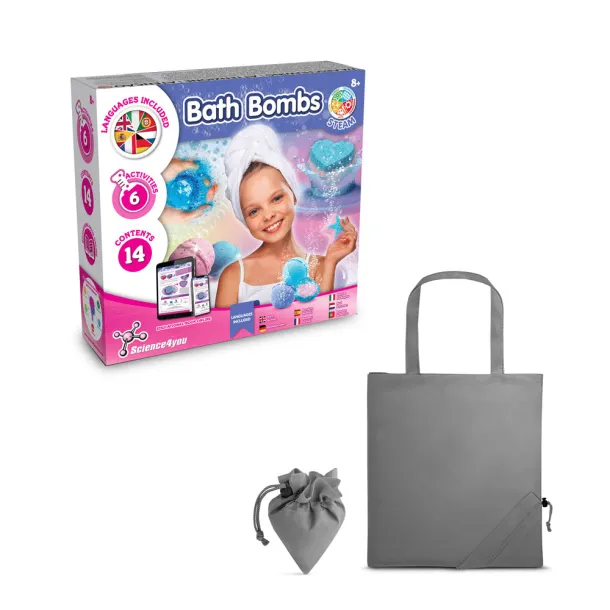 Bath Bombs Kit V Educational toy supplied with a 190T folding gift bag Grey