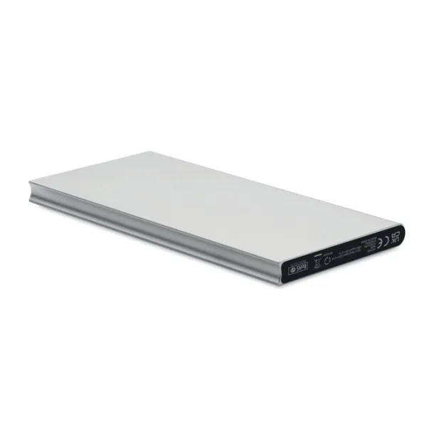 POWERFLAT8C Power bank 8000 mAh Matt Silver