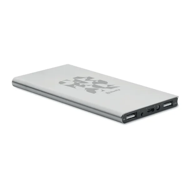 POWERFLAT8C Power bank 8000 mAh Matt Silver