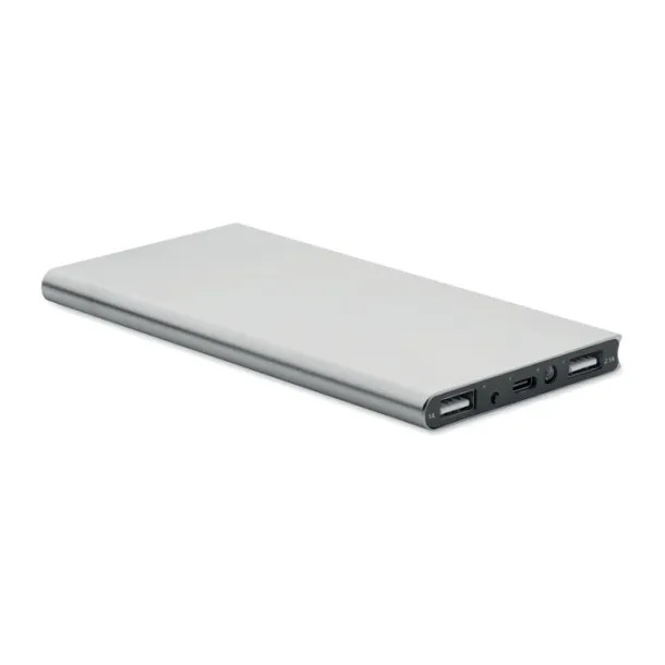 POWERFLAT8C Power bank 8000 mAh Matt Silver