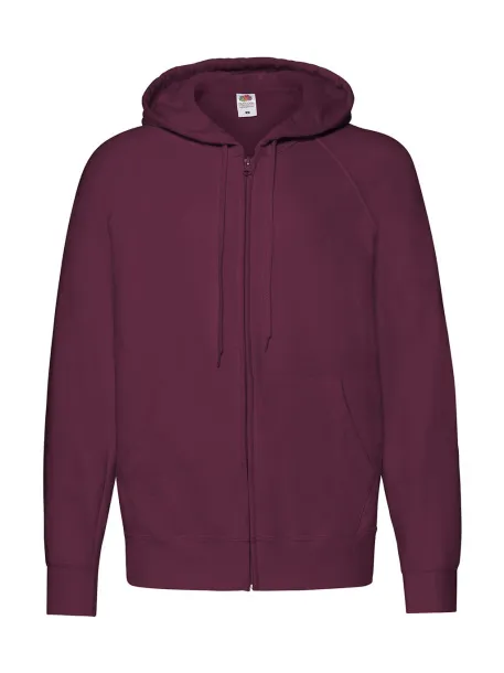  Lightweight Hooded Sweat Jacket - Fruit of the Loom Burgundy