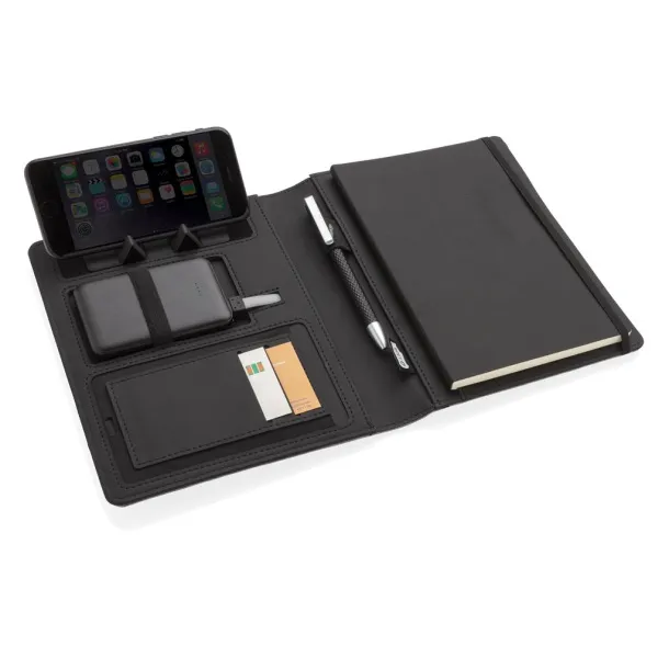  Air 5W RPET wireless charging notebook cover A5 - XD Xclusive Grey 