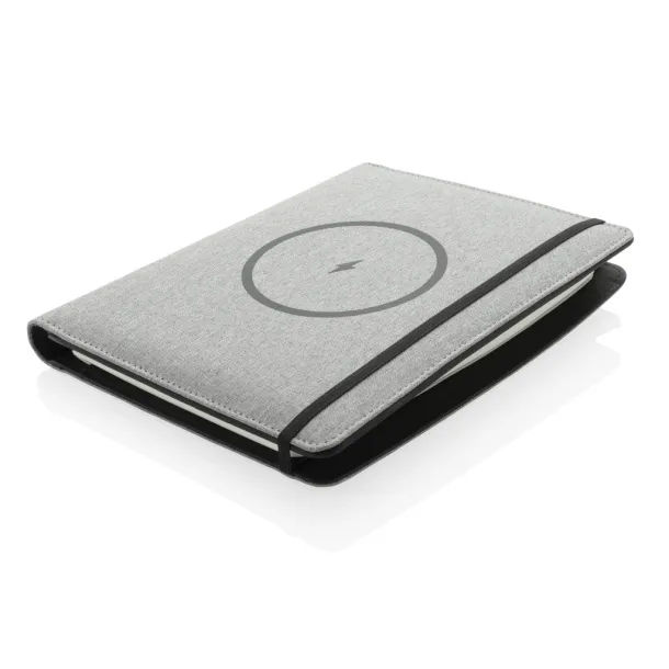  Air 5W RPET wireless charging notebook cover A5 - XD Xclusive Grey 