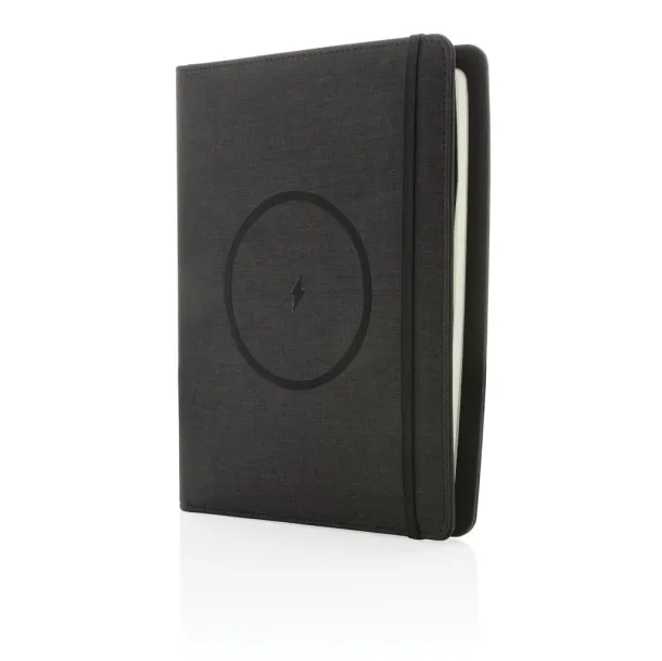  Air 5W RPET wireless charging notebook cover A5 - XD Xclusive Black 