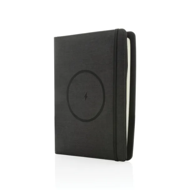  Air 5W RPET wireless charging notebook cover A5 - XD Xclusive Black 