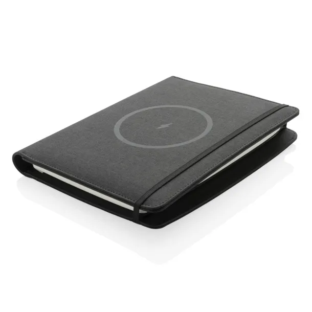  Air 5W RPET wireless charging notebook cover A5 - XD Xclusive Black 