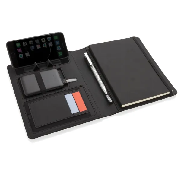  Air 5W RPET wireless charging notebook cover A5 - XD Xclusive Black 