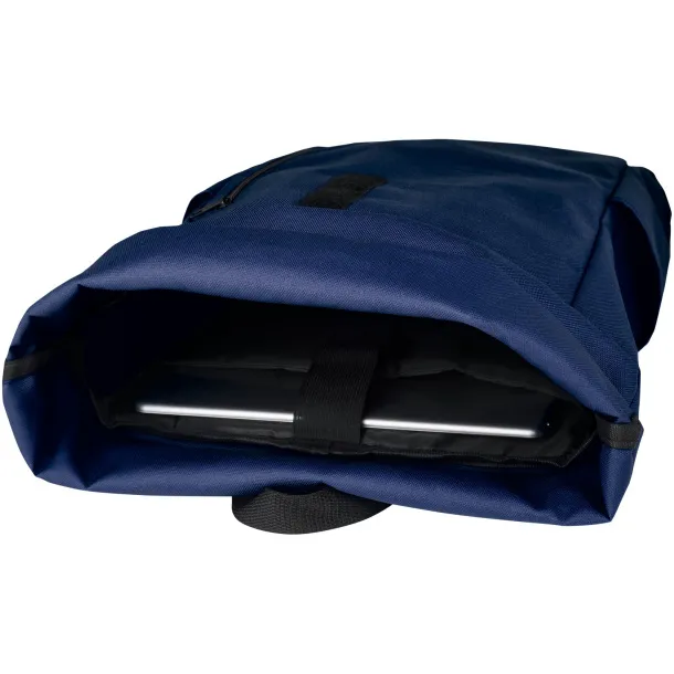 Byron 15.6" GRS RPET roll-top backpack 18L Navy Blue