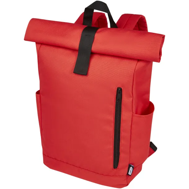 Byron 15.6" GRS RPET roll-top backpack 18L Red