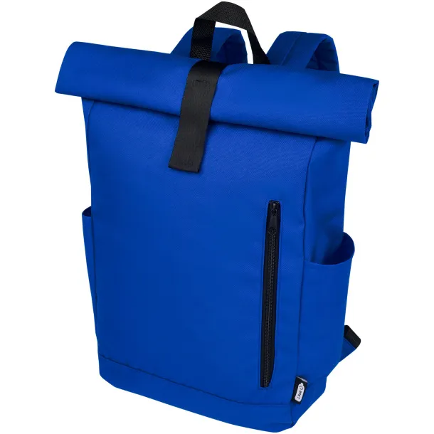 Byron 15.6" GRS RPET roll-top backpack 18L Royal blue