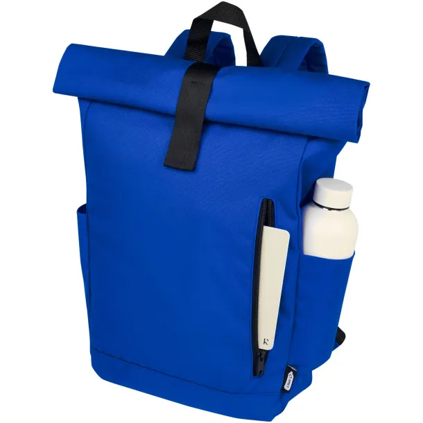 Byron 15.6" GRS RPET roll-top backpack 18L Royal blue