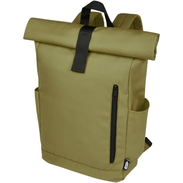 Byron 15.6" GRS RPET roll-top backpack 18L - Unbranded Olive