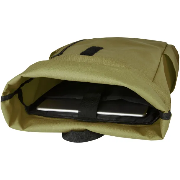 Byron 15.6" GRS RPET roll-top backpack 18L Maslinasta