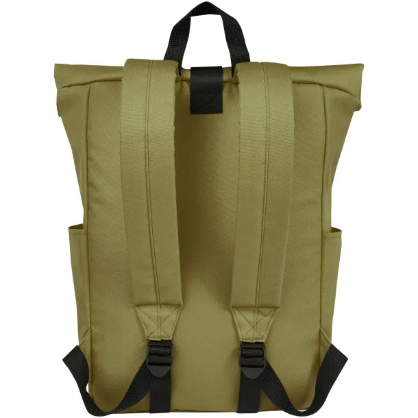 Byron 15.6" GRS RPET roll-top backpack 18L Maslinasta