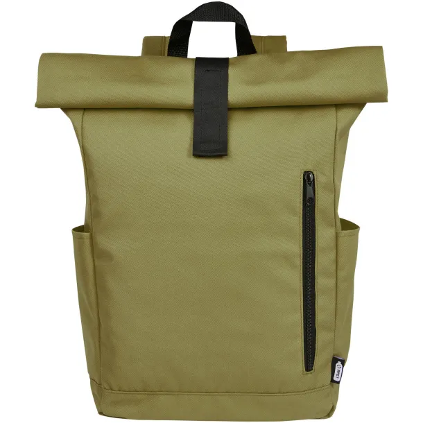 Byron 15.6" GRS RPET roll-top backpack 18L Maslinasta