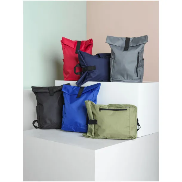 Byron 15.6" GRS RPET roll-top backpack 18L Maslinasta