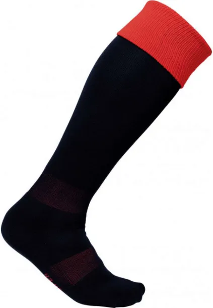  TWO-TONE SPORTS SOCKS - Proact Black Sporty Red