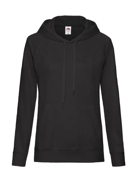  Ladies Lightweight Hooded Sweat Black