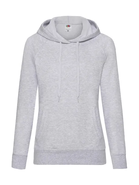  Ladies Lightweight Hooded Sweat Heather Grey