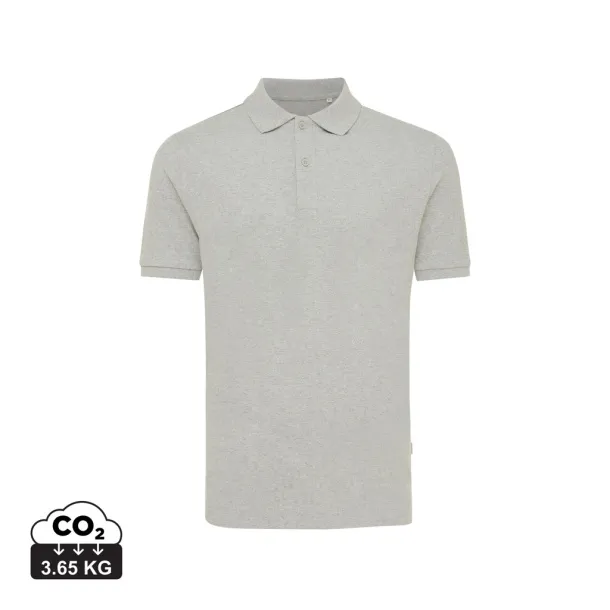  Iqoniq Yosemite recycled cotton pique polo, heather grey - iqoniq A69F99 